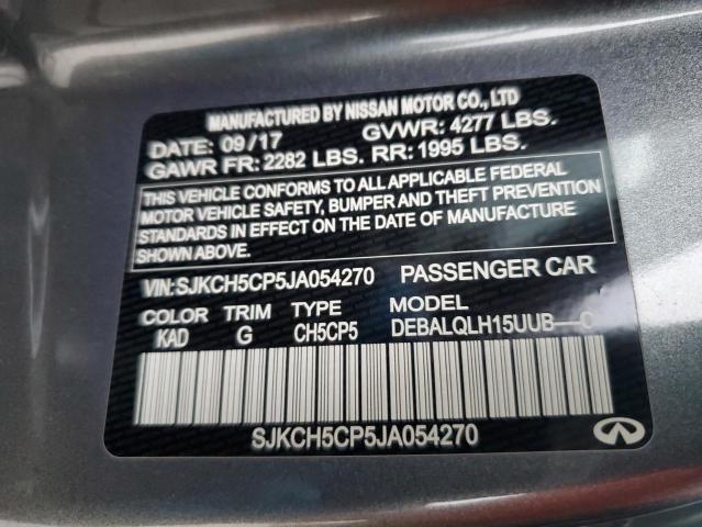 SJKCH5CP5JA054270 - 2018 INFINITI QX30 BASE Grau Foto 12