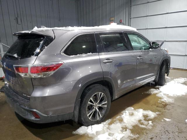 5TDJKRFH5GS273202 - 2016 TOYOTA HIGHLANDER XLE GRAY photo 3