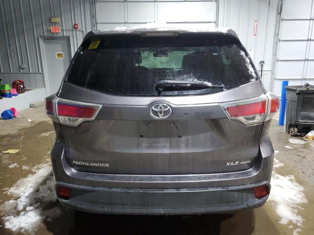5TDJKRFH5GS273202 - 2016 TOYOTA HIGHLANDER XLE GRAY photo 6