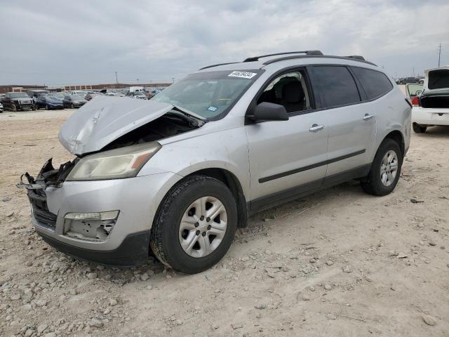 1GNKRFKD2EJ227748 - 2014 CHEVROLET TRAVERSE LS SILVER photo 1