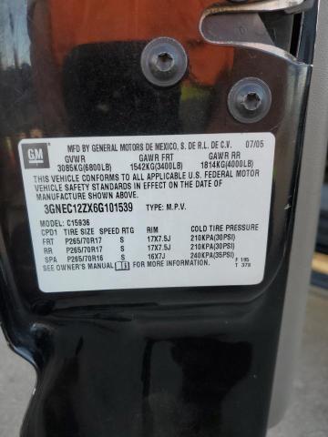 3GNEC12ZX6G101539 - 2006 CHEVROLET AVALANCHE C1500 BLACK photo 12