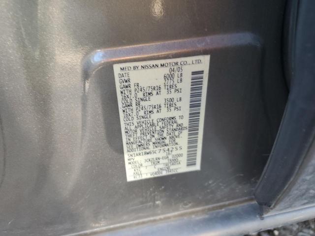 5N1AR18W65C754255 - 2005 NISSAN PATHFINDER LE გრაფიტი ფოტო 13