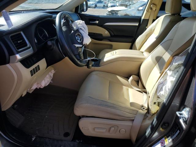 5TDJKRFH6GS506052 - 2016 TOYOTA HIGHLANDER XLE GRAY photo 7