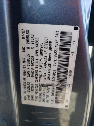 1HGCM66467A097855 - 2007 HONDA ACCORD SE GRAY photo 12