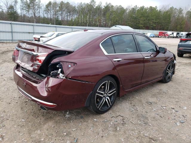 1HGCR3F93HA008580 - 2017 HONDA ACCORD TOURING BURGUNDY photo 3