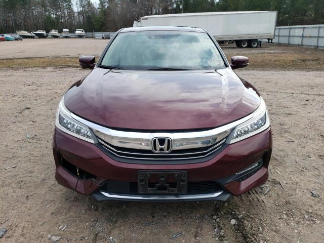 1HGCR3F93HA008580 - 2017 HONDA ACCORD TOURING BURGUNDY photo 5