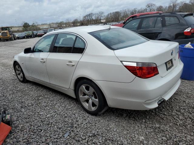 WBANE73547CM46309 - 2007 BMW 5 SERIES I WHITE photo 2