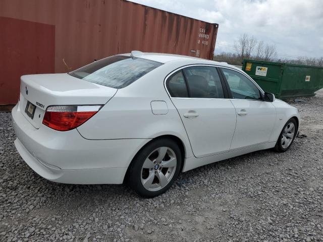 WBANE73547CM46309 - 2007 BMW 5 SERIES I WHITE photo 3