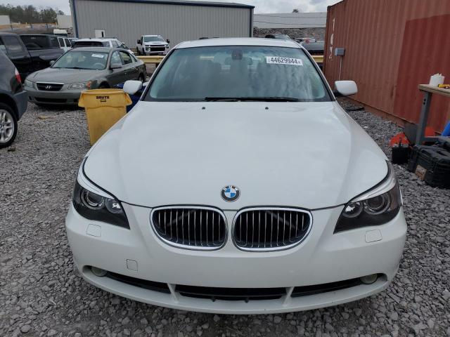 WBANE73547CM46309 - 2007 BMW 5 SERIES I WHITE photo 5