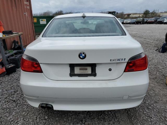 WBANE73547CM46309 - 2007 BMW 5 SERIES I WHITE photo 6