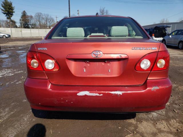 2T1BR32E25C434510 - 2005 TOYOTA COROLLA CE RED photo 6