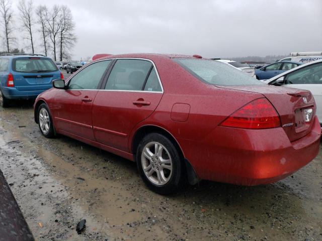 1HGCM56847A204267 - 2007 HONDA ACCORD EX RED photo 2