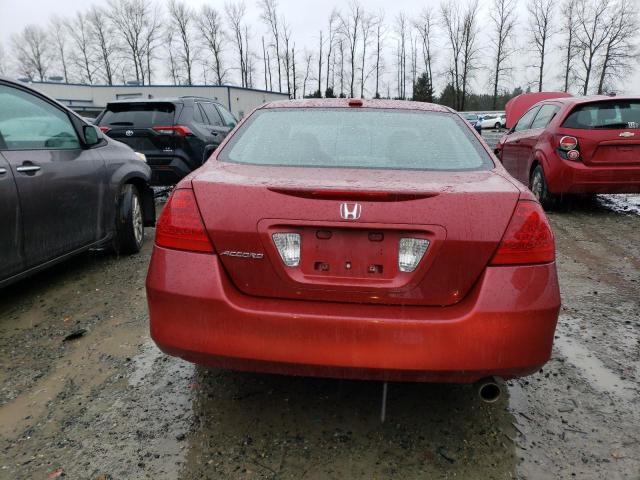 1HGCM56847A204267 - 2007 HONDA ACCORD EX RED photo 6