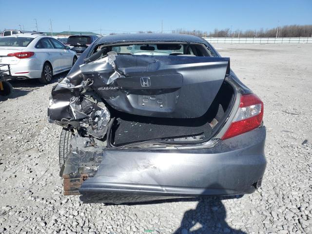 19XFB2F55CE001398 - 2012 HONDA CIVIC LX GRAY photo 6