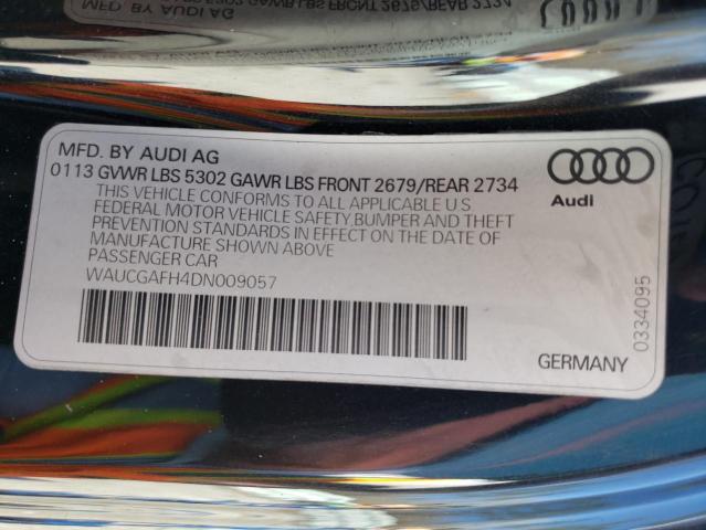 WAUCGAFH4DN009057 - 2013 AUDI S5 PREMIUM PLUS შავი ფოტო 12