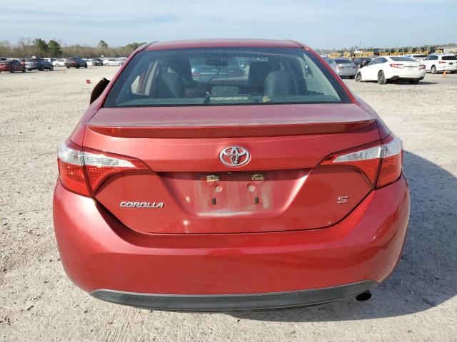 5YFBURHE8EP158200 - 2014 TOYOTA COROLLA L RED photo 6