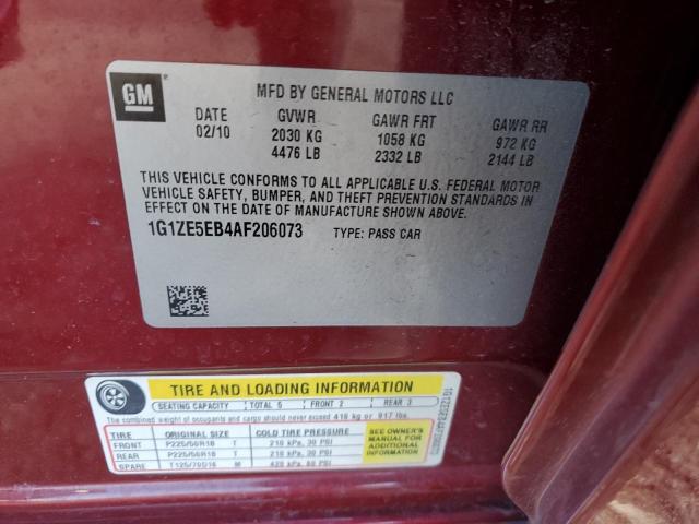 1G1ZE5EB4AF206073 - 2010 CHEVROLET MALIBU LTZ BURGUNDY photo 12