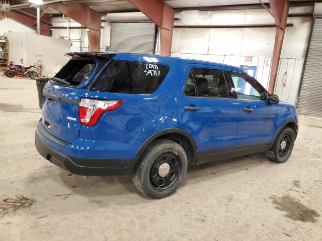 1FM5K8AT7JGB69105 - 2018 FORD EXPLORER POLICE INTERCEPTOR BLUE photo 3