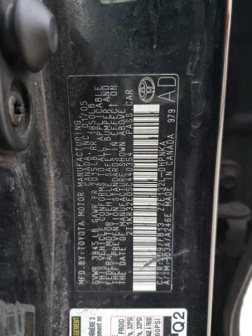 2T1KR32E05C440354 - 2005 TOYOTA COROLLA MA XR BLACK photo 12