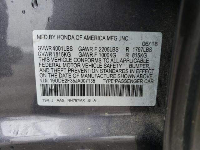 19UDE2F35JA007135 - 2018 ACURA ILX BASE WATCH PLUS GRAY photo 12