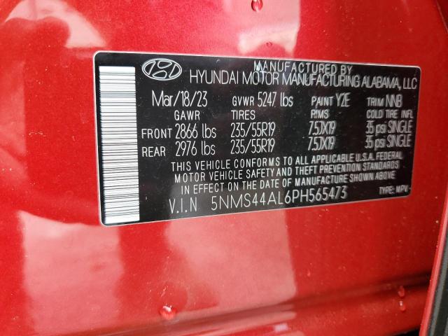 5NMS44AL6PH565473 - 2023 HYUNDAI SANTA FE LIMITED RED photo 12