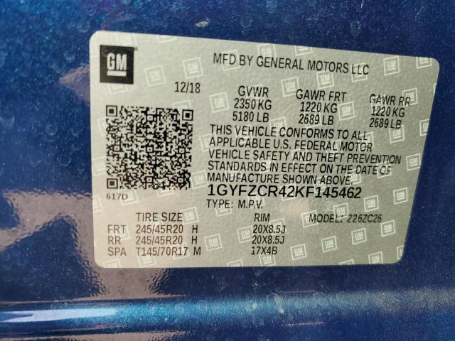 1GYFZCR42KF145462 - 2019 CADILLAC XT4 PREMIUM LUXURY BLUE photo 14