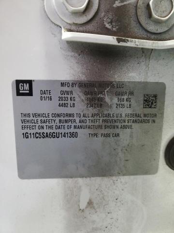 1G11C5SA6GU141360 - 2016 CHEVROLET MALIBU LIM LT 白色 照片 13