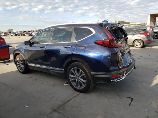 5J6RT6H96NL024680 - 2022 HONDA CR-V TOURING BLUE photo 2