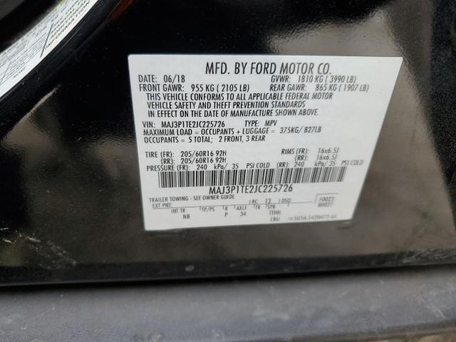 MAJ3P1TE2JC225726 - 2018 FORD ECOSPORT SE 黑色 照片 12