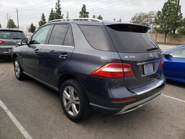 4JGDA5HB8CA049670 - 2012 MERCEDES-BENZ ML 350 4MATIC CHARCOAL photo 2
