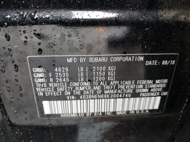 4S3BNEN66K3004740 - 2019 SUBARU LEGACY 3.6R LIMITED BLACK photo 12