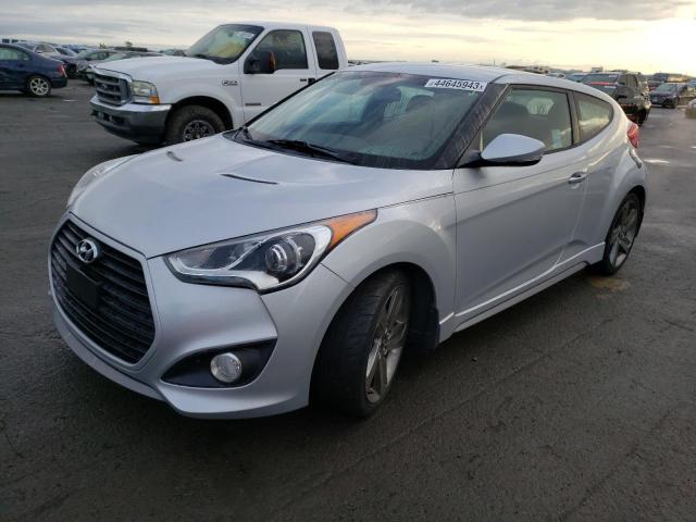 KMHTC6AE6FU239910 - 2015 HYUNDAI VELOSTER TURBO SILVER photo 1