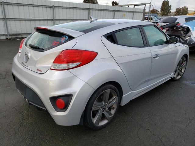 KMHTC6AE6FU239910 - 2015 HYUNDAI VELOSTER TURBO SILVER photo 3