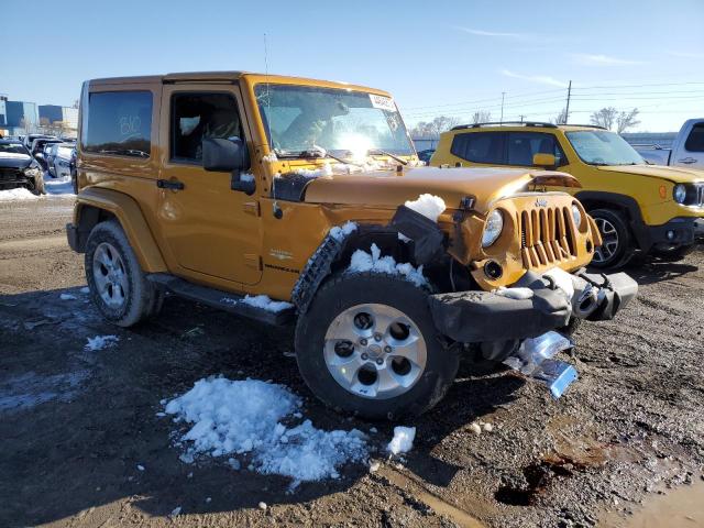 1C4AJWBG1EL322912 - 2014 JEEP WRANGLER SAHARA GOLD photo 4