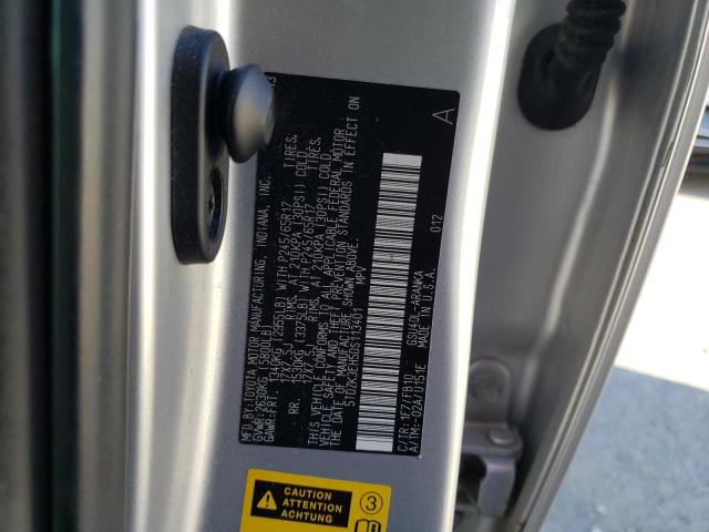 5TDZK3EH5DS113401 - 2013 TOYOTA HIGHLANDER BASE فضي صورة 12