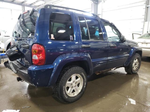 1J4GL58K74W109996 - 2004 JEEP LIBERTY LIMITED BLUE photo 3