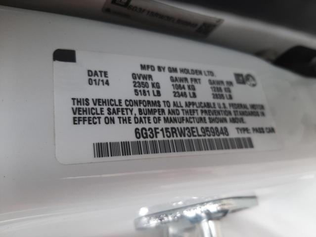 6G3F15RW3EL959848 - 2014 CHEVROLET SS WHITE photo 12