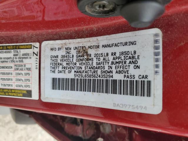 5Y2SL65856Z435294 - 2008 PONTIAC VIBE MAROON photo 13