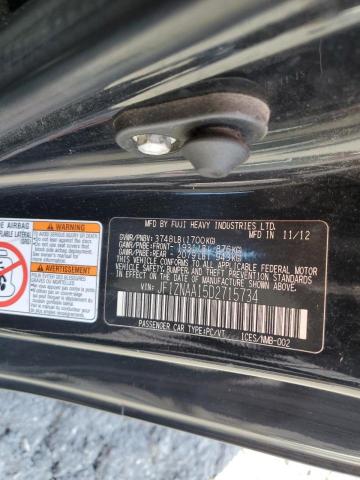 JF1ZNAA15D2715734 - 2013 TOYOTA SCION FR-S BLACK photo 12