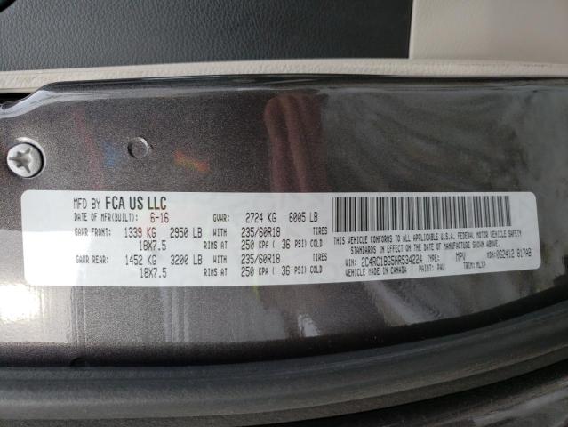 2C4RC1BG5HR534224 - 2017 CHRYSLER PACIFICA TOURING L გრაფიტი ფოტო 14