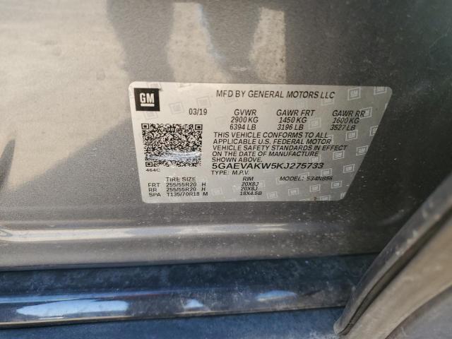 5GAEVAKW5KJ275733 - 2019 BUICK ENCLAVE ESSENCE GRAY photo 13