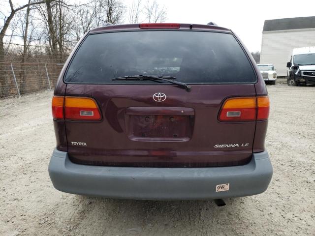 4T3ZF13C5YU218220 - 2000 TOYOTA SIENNA LE BURGUNDY photo 6