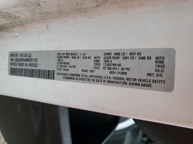 3C6LRVDG4ME531178 - 2021 RAM PROMASTER 2500 HIGH Ağ foto 13