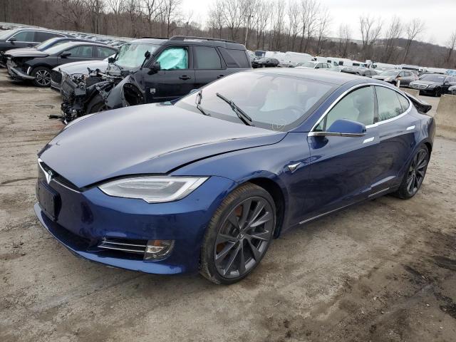 5YJSA1E25MF419135 - 2021 TESLA MODEL S Կապույտ լուսանկար 1