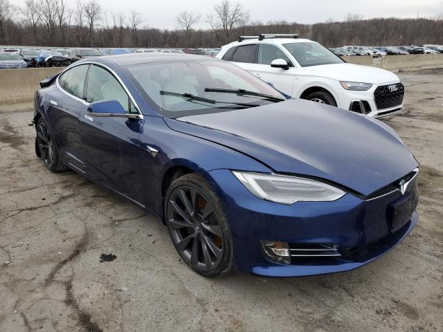 5YJSA1E25MF419135 - 2021 TESLA MODEL S Կապույտ լուսանկար 4