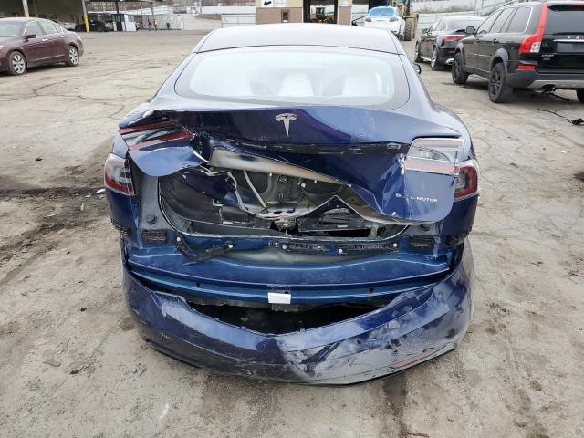 5YJSA1E25MF419135 - 2021 TESLA MODEL S Կապույտ լուսանկար 6