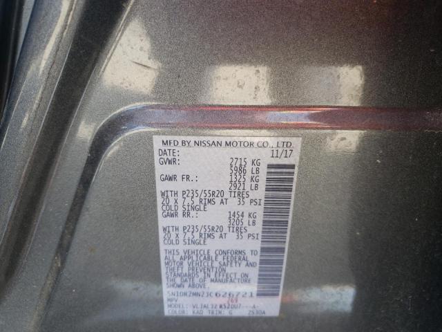 5N1DR2MN2JC626721 - 2018 NISSAN PATHFINDER S GRAY photo 12