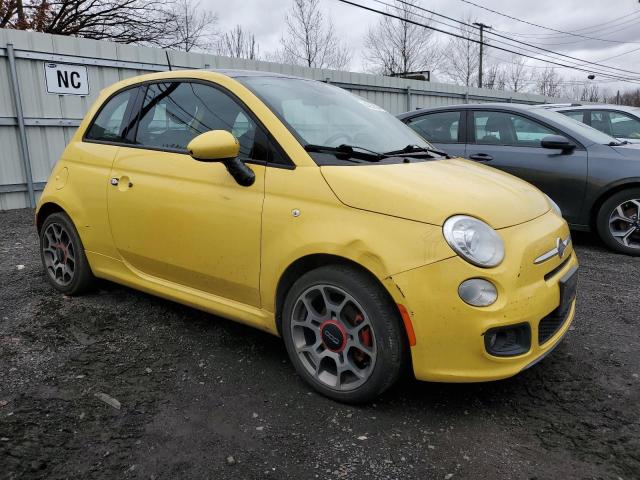 3C3CFFBR0DT745550 - 2013 FIAT 500 SPORT YELLOW photo 4