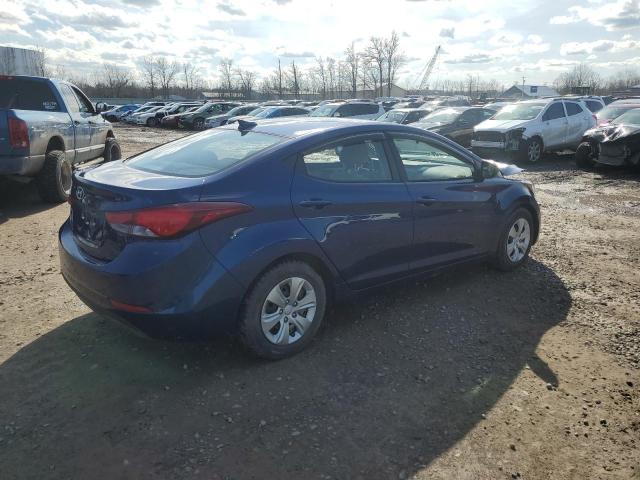 5NPDH4AE7GH747149 - 2016 HYUNDAI ELANTRA SE BLUE photo 3