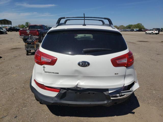 KNDPC3A22D7399675 - 2013 KIA SPORTAGE EX WHITE photo 6